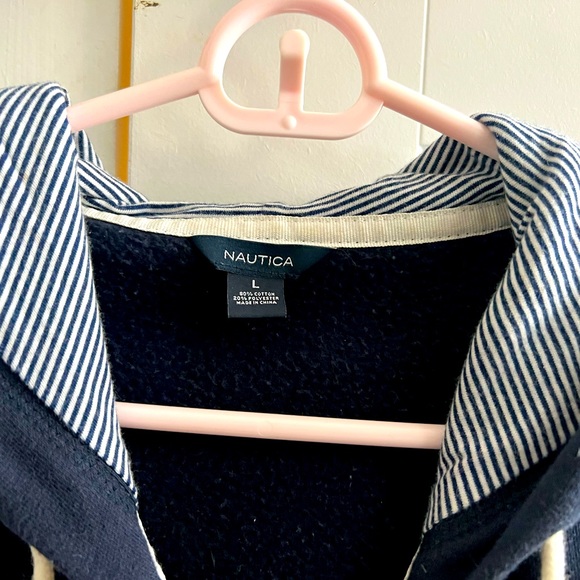 Nautica Blue Zip-up sweatshirt size Large - Picture 4 of 4